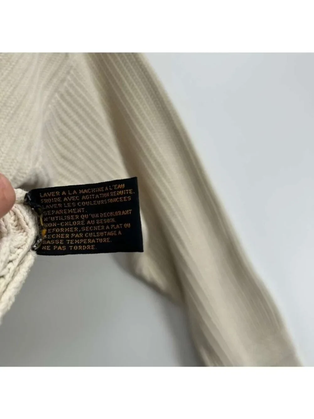 Eddie Bauer Sweater Men's Medium Beige Button Henley Knit Pullover Long Sleeve